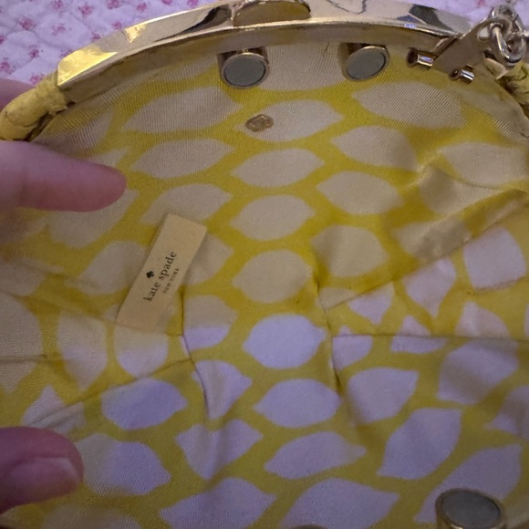 Kate Spade Yellow Woven Crossbody Bag - Picture 3 of 4